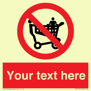 Custom No Climbing on Trolley Sign